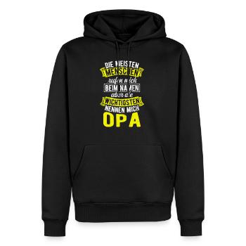 Opa Wichtigsten Menschen Familie Geburtstag Opi Op - Männer Premium Bio Hoodie - Schwarz - Vorne - Nico (187cm)