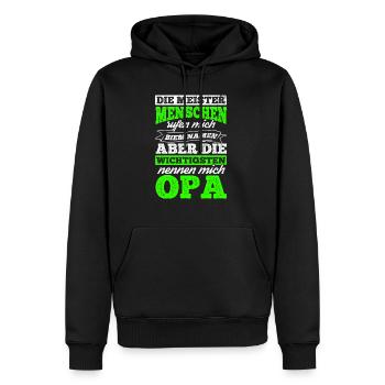 Opa Wichtigsten Menschen Familie Geburtstag Liebli - Männer Premium Bio Hoodie - Schwarz - Vorne - Nico (187cm)