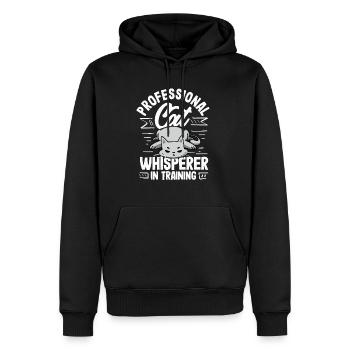 Professional Cat Whisperer In Training - Funny - Men’s Premium Organic Hoodie - black - Front - Nico (187cm)