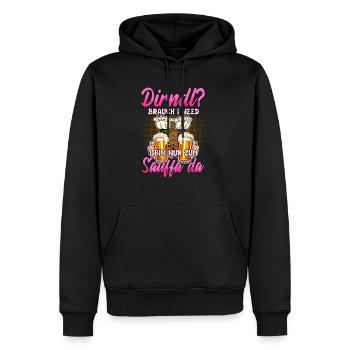 Dirndl Replacement - Men’s Premium Organic Hoodie - black - Front - Nico (187cm)