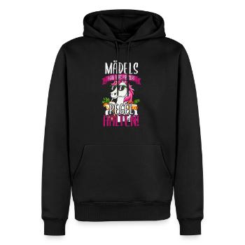 Mädels Egal Was Passiert Pegel Halten - Männer Premium Bio Hoodie - Schwarz - Vorne - Nico (187cm)