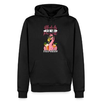 Mädels Egal Was Passiert Pegel Halten - Männer Premium Bio Hoodie - Schwarz - Vorne - Nico (187cm)