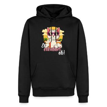 Es Eskaliert Eh - Männer Premium Bio Hoodie - Schwarz - Vorne - Nico (187cm)