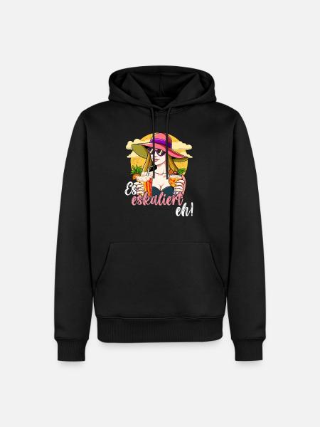Es Eskaliert Eh - Männer Premium Bio Hoodie - Schwarz