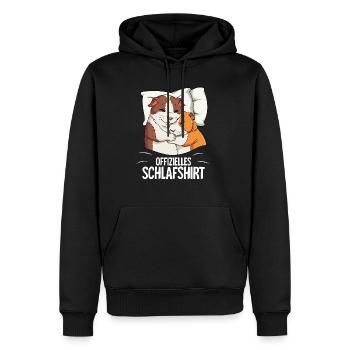 Chemise de nuit officielle cochon d’Inde - Sweat à capuche Premium bio Homme - noir - Devant - Nico (187cm)