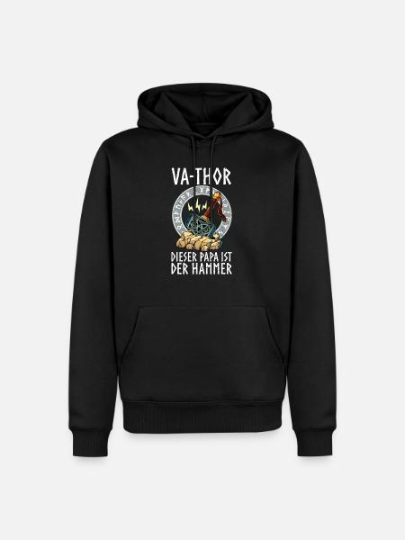 Vathor - Männer Premium Bio Hoodie - Schwarz