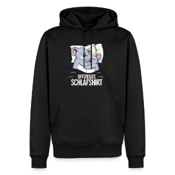 Official Koala Sleep Shirt - Men’s Premium Organic Hoodie - black - Front - Nico (187cm)