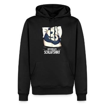 Official Panda Sleep Shirt - Men’s Premium Organic Hoodie - black - Front - Nico (187cm)