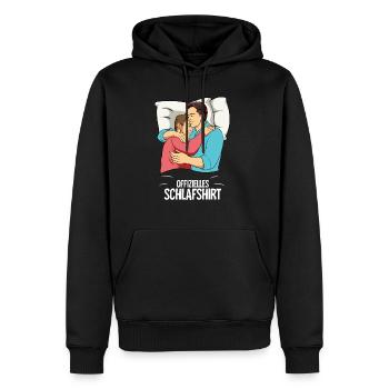 Chemise de nuit officielle pour homme gay - Sweat à capuche Premium bio Homme - noir - Devant - Nico (187cm)