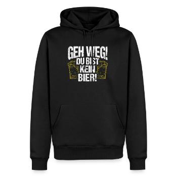 Geh Weg Du Bist Kein Bier Kneipe Saufen Party Bier - Männer Premium Bio Hoodie - Schwarz - Vorne - Nico (187cm)
