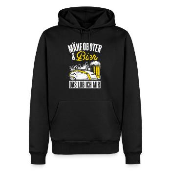 jardinier bière amusant jardin boire de l’alcool visite jardinier bi - Sweat à capuche Premium bio Homme - noir - Devant - Nico (187cm)