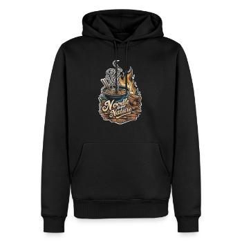 Camping Amateurs de Ramen - Sweat à capuche Premium bio Homme - noir - Devant - Nico (187cm)