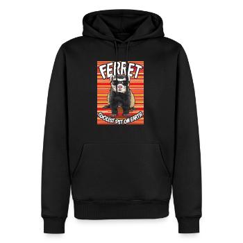 Ferret Coolest Pet On Earth Lunettes de soleil rétro - Sweat à capuche Premium bio Homme - noir - Devant - Nico (187cm)