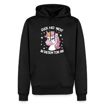 Don’t Look At Me In This Tone Licorne Drôle - Sweat à capuche Premium bio Homme - noir - Devant - Nico (187cm)