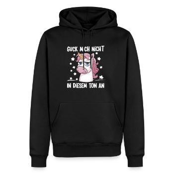 Don’t Look At Me In This Tone Licorne Drôle - Sweat à capuche Premium bio Homme - noir - Devant - Nico (187cm)