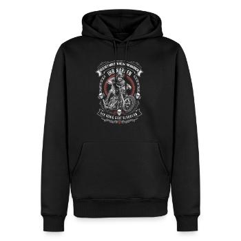 Reichet Mir Den Helm Biker Motorradfahrer - Männer Premium Bio Hoodie - Schwarz - Vorne - Nico (187cm)