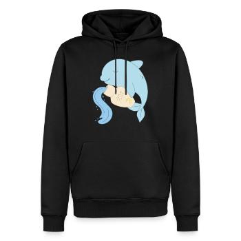 aquarius - Männer Premium Bio Hoodie - Schwarz - Vorne - Nico (187cm)