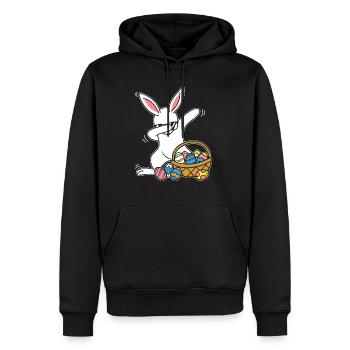 Dabbing Osterhase Ostern Hase Kanninchen Geschenk - Männer Premium Bio Hoodie - Schwarz - Vorne - Nico (187cm)