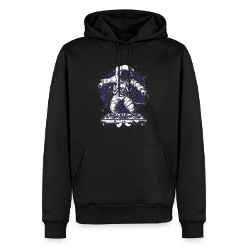 ASTRONAUT MARS PLANET GPS STAR DJ - Men’s Premium Organic Hoodie - black - Front - Nico (187cm)