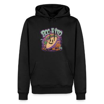 Boo-Rito Burrito d’Halloween Citrouille fantôme mignonne - Sweat à capuche Premium bio Homme - noir - Devant - Nico (187cm)