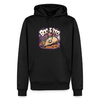 Boo-Rito Burrito d’Halloween Citrouille fantôme mignonne - Sweat à capuche Premium bio Homme - noir - Devant - Nico (187cm)