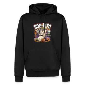 Boo-Rito Burrito d’Halloween Citrouille fantôme mignonne - Sweat à capuche Premium bio Homme - noir - Devant - Nico (187cm)