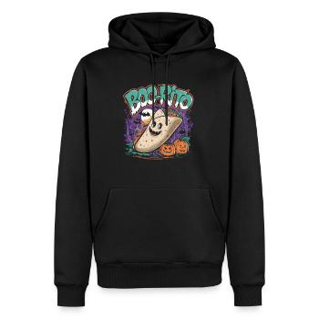 Boo-Rito Burrito d’Halloween Citrouille fantôme mignonne - Sweat à capuche Premium bio Homme - noir - Devant - Nico (187cm)