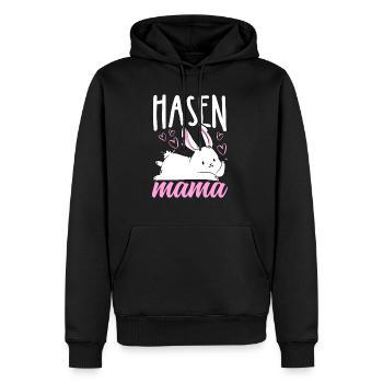 Mama Hase Geschenk Ostern Hasen Mama - Männer Premium Bio Hoodie - Schwarz - Vorne - Nico (187cm)