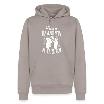 Meilleure maman lapin de tous les temps Bunny Rabbit Osterh - Sweat à capuche Premium bio Homme - taupe - Devant - Nico (187cm)