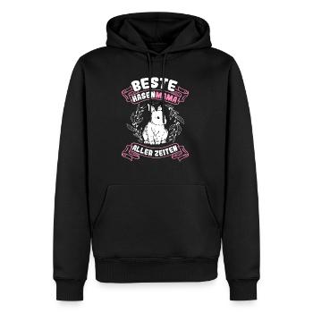 Beste Hasen Mama aller Zeiten Hase Kaninchen Oster - Männer Premium Bio Hoodie - Schwarz - Vorne - Nico (187cm)