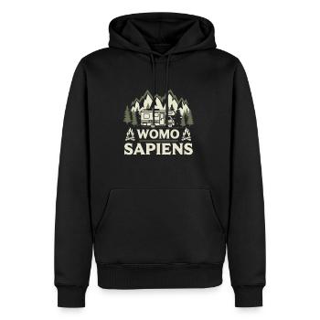 Womo Sapiens - Männer Premium Bio Hoodie - Schwarz - Vorne - Nico (187cm)