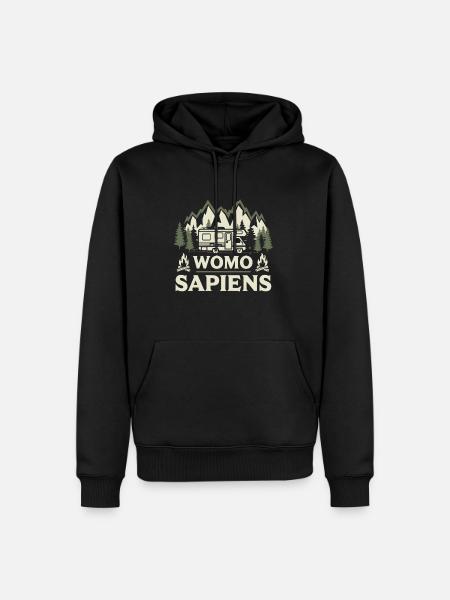 Womo Sapiens - Men’s Premium Organic Hoodie - black