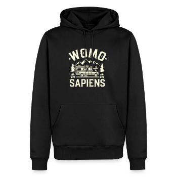 Womo Sapiens - Männer Premium Bio Hoodie - Schwarz - Vorne - Nico (187cm)