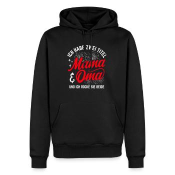 Fête des mères Meilleure maman Maman Cadeau Famille Darling - Sweat à capuche Premium bio Homme - noir - Devant - Nico (187cm)
