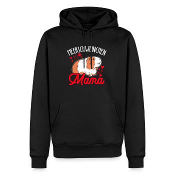 Cochon d’Inde Maman Animal de compagnie Fête des mères Favori M - Sweat à capuche Premium bio Homme - noir - Devant - Nico (187cm)