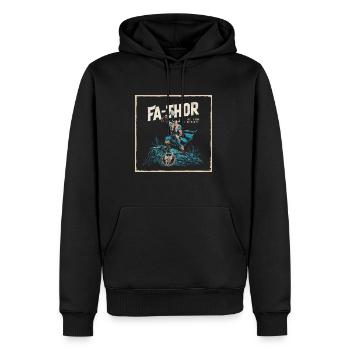 FA-THOR Comme un papa juste bien plus puissant Viking - Sweat à capuche Premium bio Homme - noir - Devant - Nico (187cm)