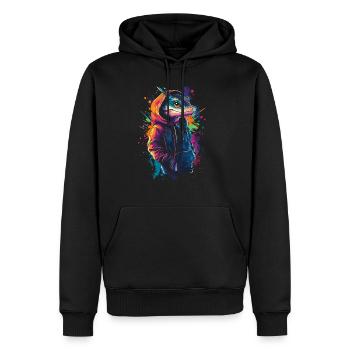 Hip Hop Dragon Vintage Urban Streetwear - Sweat à capuche Premium bio Homme - noir - Devant - Nico (187cm)