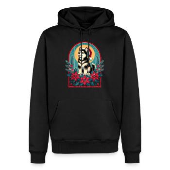 Alaskan Malamute - Männer Premium Bio Hoodie - Schwarz - Vorne - Nico (187cm)