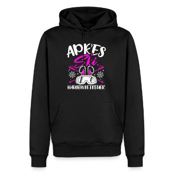 APRÉS SKI Hasen Betruer Ski Fahren Ski Fahrer Part - Männer Premium Bio Hoodie - Schwarz - Vorne - Nico (187cm)