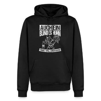 Alcool de grain Poulet Soirée Danse Alcool de grain Boisson - Sweat à capuche Premium bio Homme - noir - Devant - Nico (187cm)