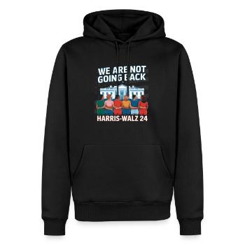 Nous ne reviendrons pas en arrière Harris-Walz 2024 Politique - Sweat à capuche Premium bio Homme - noir - Devant - Nico (187cm)