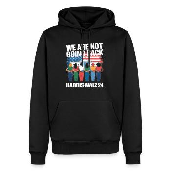 Nous ne reviendrons pas en arrière Harris-Walz 2024 Politique - Sweat à capuche Premium bio Homme - noir - Devant - Nico (187cm)