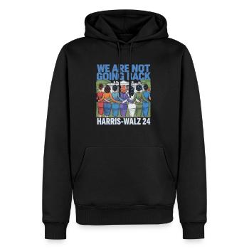 Nous ne reviendrons pas en arrière Harris-Walz 2024 Politique - Sweat à capuche Premium bio Homme - noir - Devant - Nico (187cm)