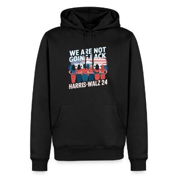 Nous ne reviendrons pas en arrière Harris-Walz 2024 Politique - Sweat à capuche Premium bio Homme - noir - Devant - Nico (187cm)