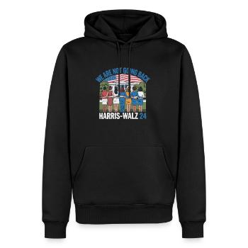 Nous ne reviendrons pas en arrière Harris-Walz 2024 Politique - Sweat à capuche Premium bio Homme - noir - Devant - Nico (187cm)
