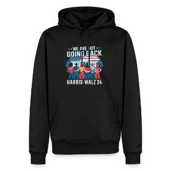 Nous ne reviendrons pas en arrière Harris-Walz 2024 Politique - Sweat à capuche Premium bio Homme - noir - Devant - Nico (187cm)