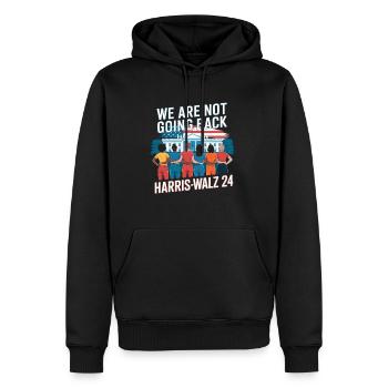 Nous ne reviendrons pas en arrière Harris-Walz 2024 Politique - Sweat à capuche Premium bio Homme - noir - Devant - Nico (187cm)
