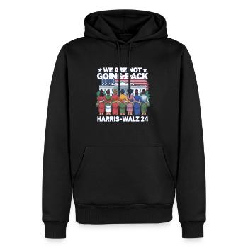 Nous ne reviendrons pas en arrière Harris-Walz 2024 Politique - Sweat à capuche Premium bio Homme - noir - Devant - Nico (187cm)