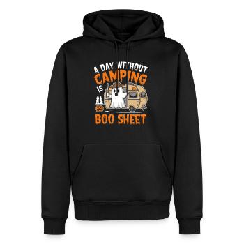 A Day Without Camping Is Boo Sheet Ghost Halloween - Männer Premium Bio Hoodie - Schwarz - Vorne - Nico (187cm)