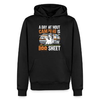 A Day Without Camping Is Boo Sheet Ghost Halloween - Männer Premium Bio Hoodie - Schwarz - Vorne - Nico (187cm)
